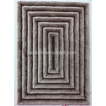 Microfiber Shaggy karpet dengan 3D desain